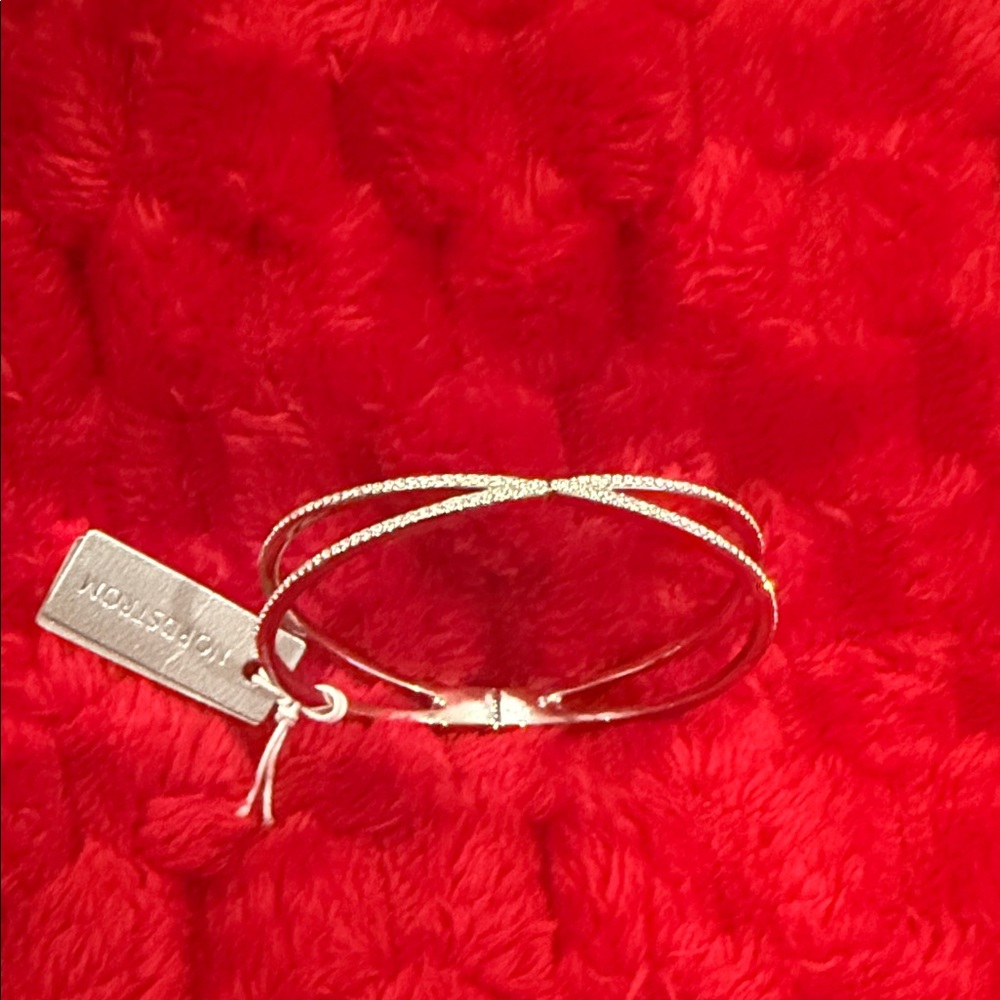 Nordstrom Silver Cuff Bracelet with Pave Cubic Zirconia